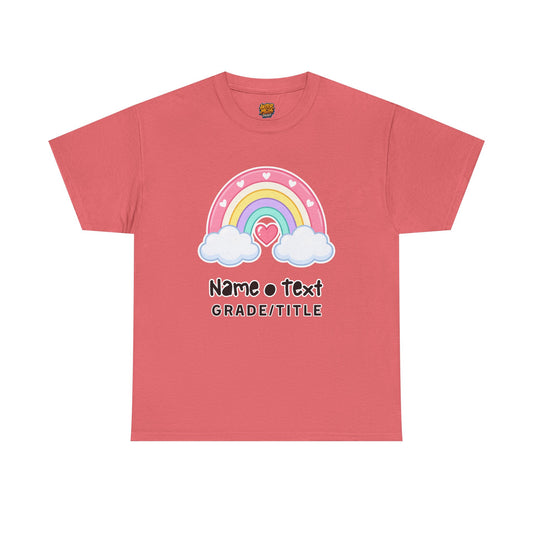 Rainbow Cotton Tee - Personalized Custom T-Shirt for Teachers