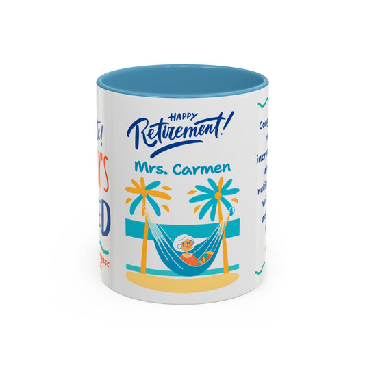 Retirement Coffee Mug, Personalized Gift, Cozy Celebration Present, Milestone Commemoration, Office Desk Decor, Retirement Gift Idea,