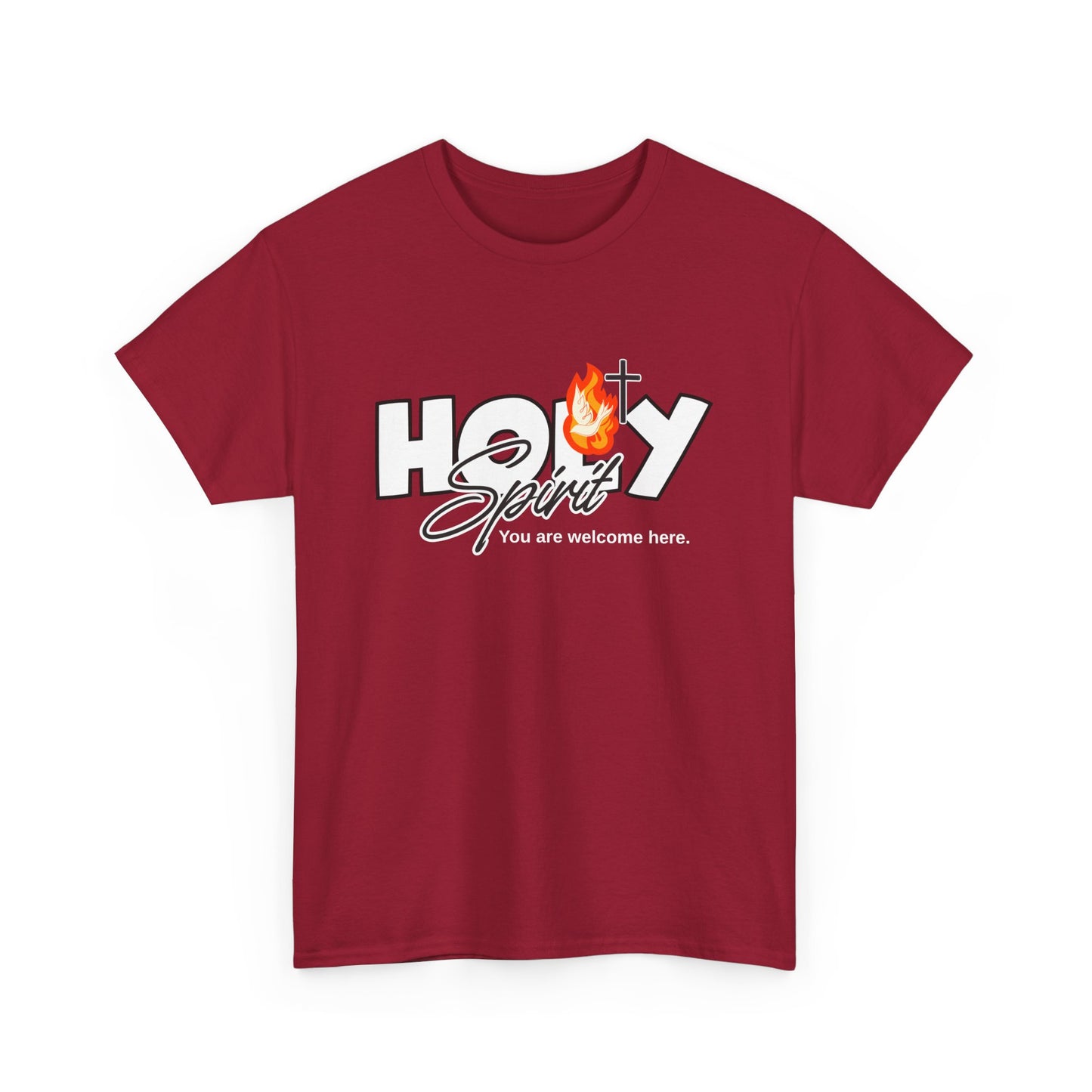Unisex Heavy Cotton Tee - 'Holy Spirit' Graphic Tee, Casual Wear, Spiritual Gift, Faith-Inspired Fashion, Everyday Comfort