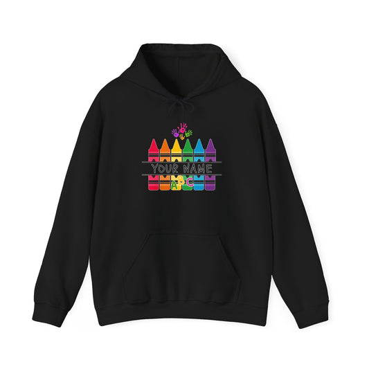 Personalized Crayon Unisex Hoodie