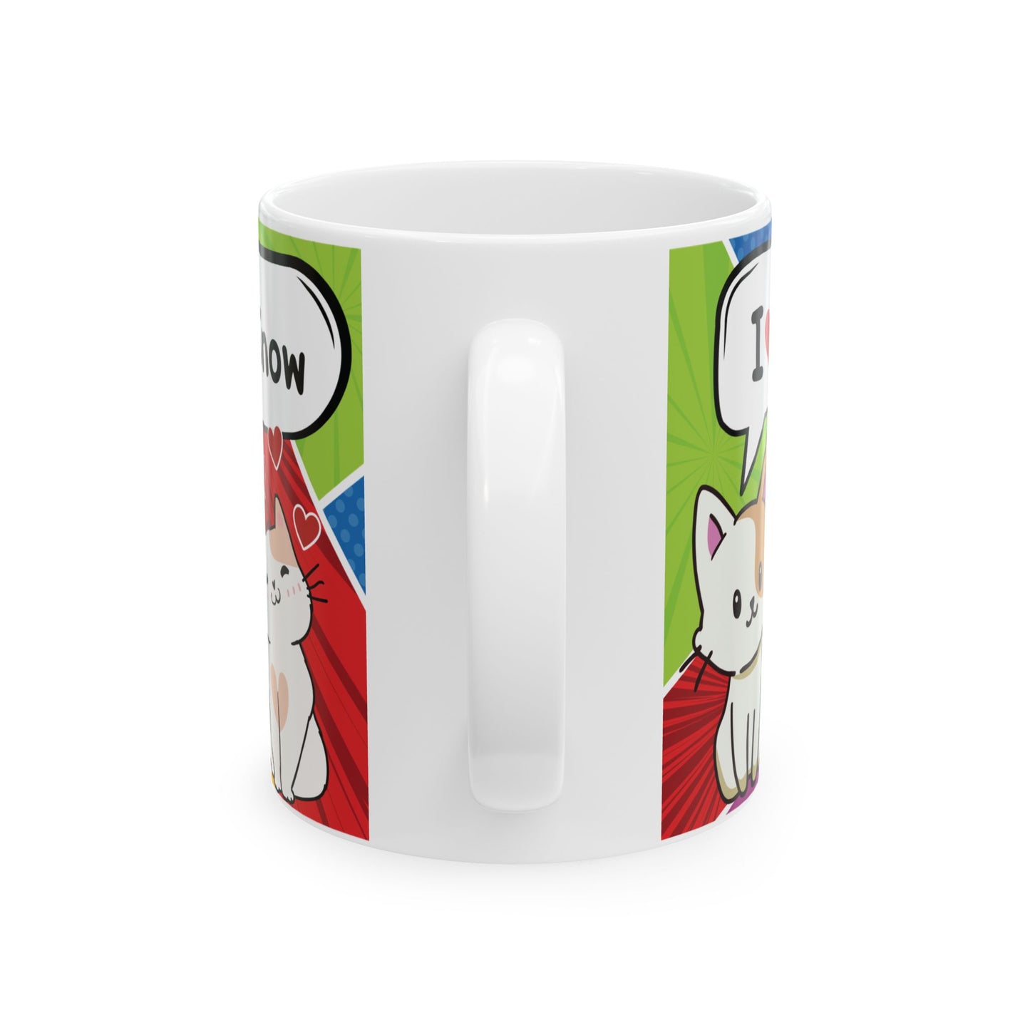 Colorful Pet Lover Ceramic Mug | Cute Cat | Fun Gift for Animal Lovers | Perfect for Coffee or Tea