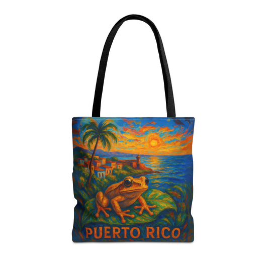 Vibrant Puerto Rico Tote Bag, Tropical Beach Bag, Eco-Friendly Shopping Tote, Summer Adventure Bag, Travel Essentials, Gift for Her