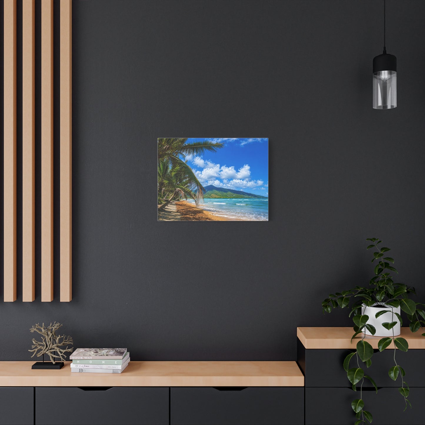 PR Beach Canvas Print — Matte Stretched Wall Art