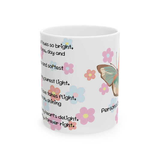 Butterfly Love Ceramic Mug - Perfect Gift for Moms, Inspirational Coffee Cup, Personalized Mug