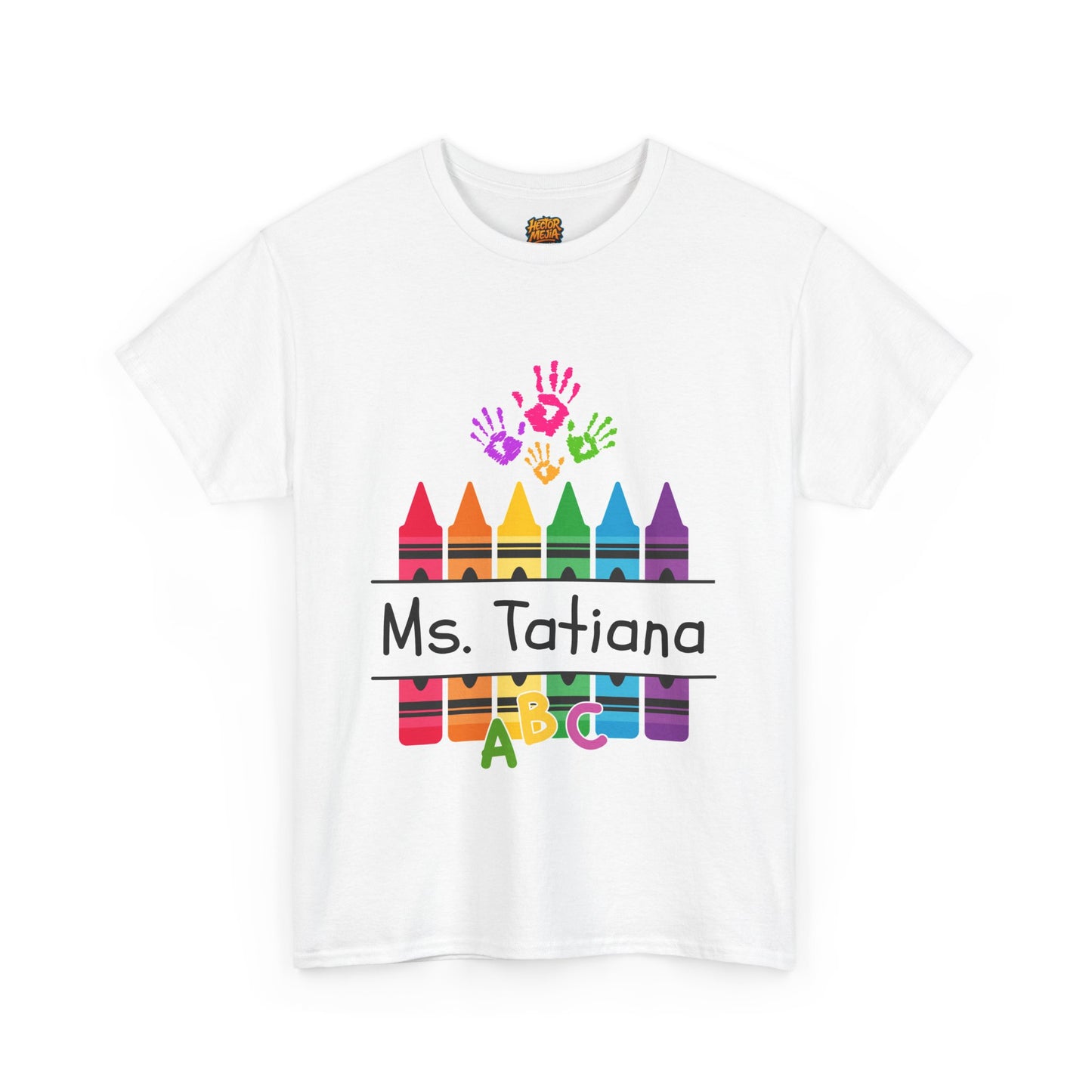 Personalized Teachers shirt with  crayon design | 100% Cotton