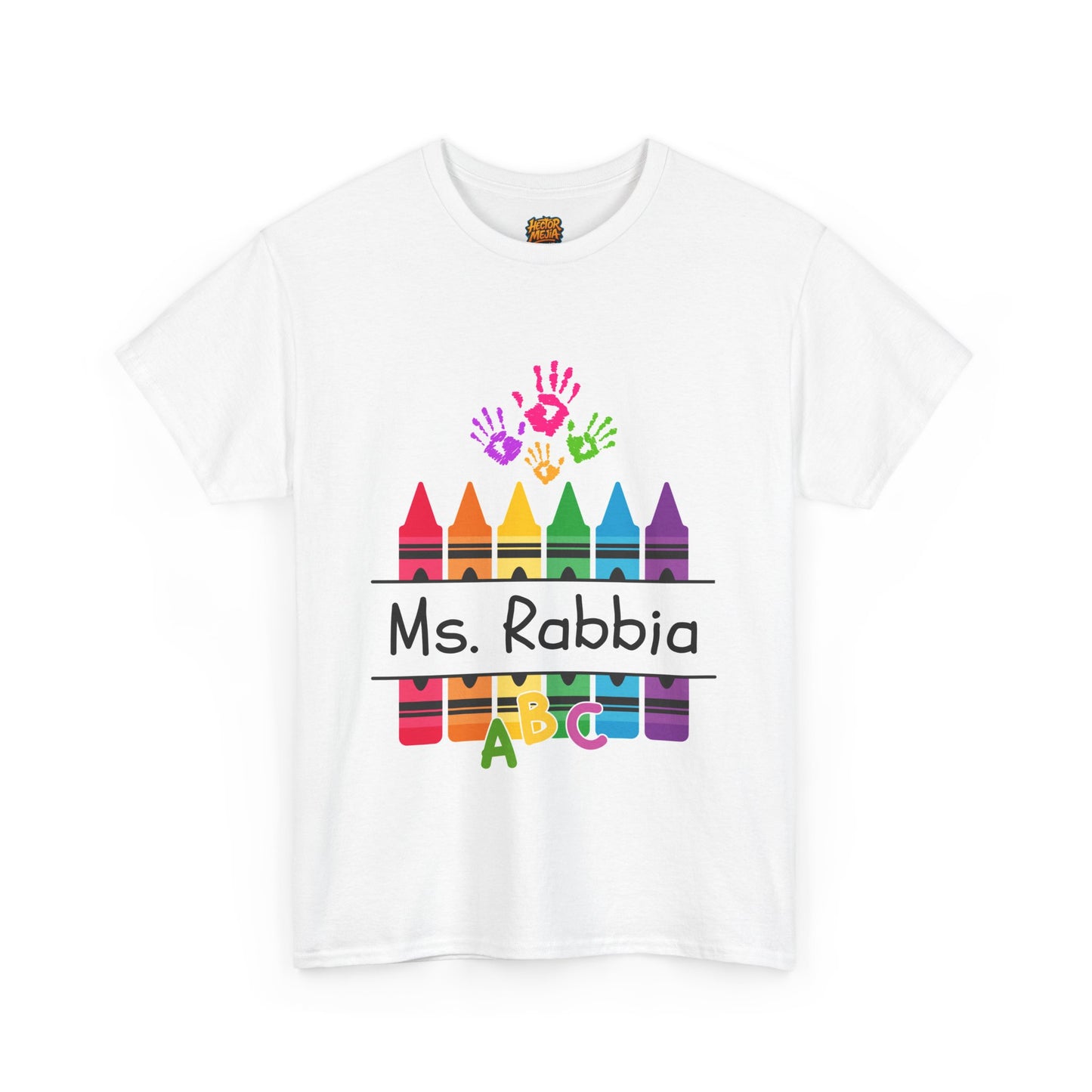 Personalized Teachers shirt with  crayon design | 100% Cotton