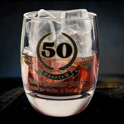Personalized Birthday Whiskey Glass - Celebrate a New Chapter