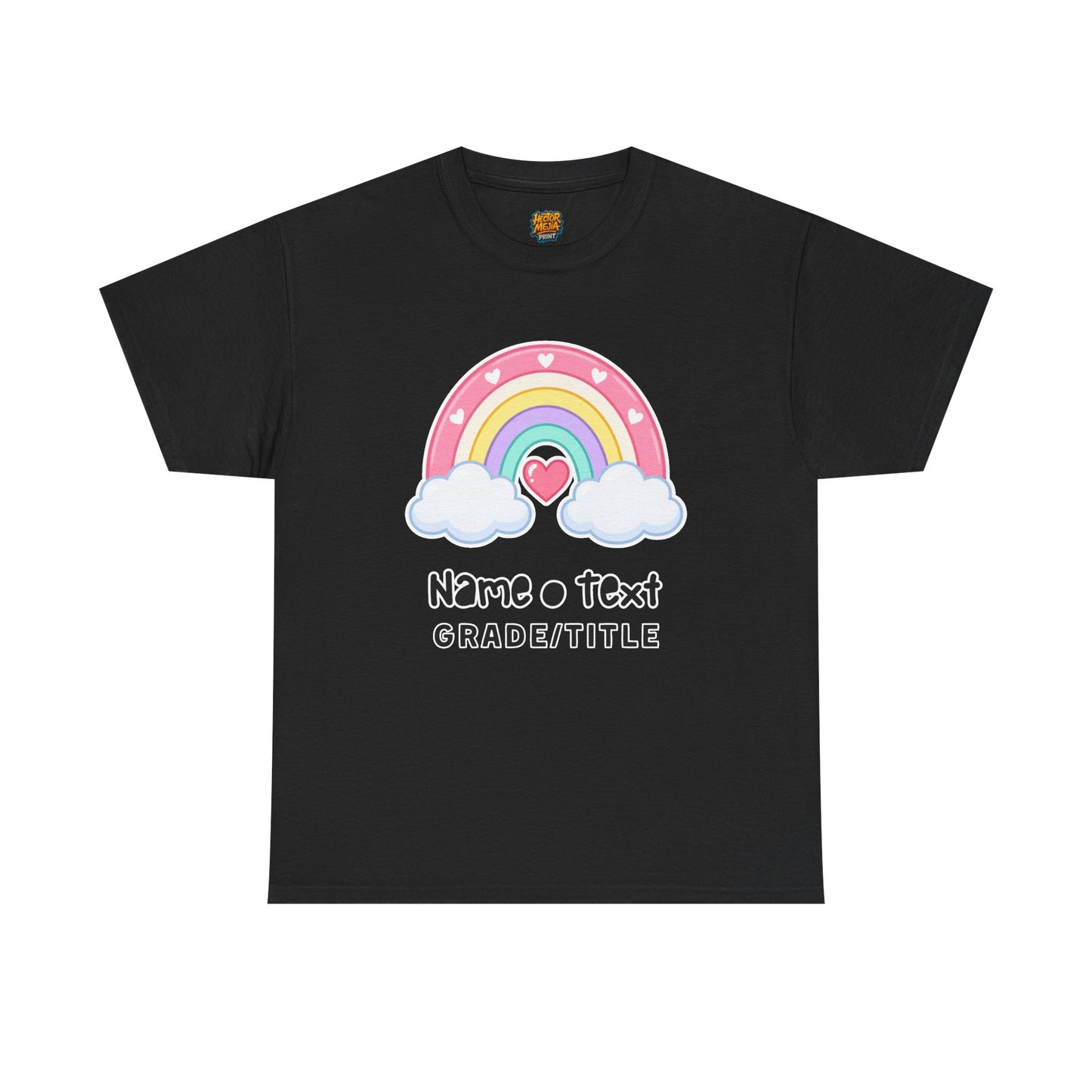 Rainbow Cotton Tee - Personalized Custom T-Shirt for Teachers