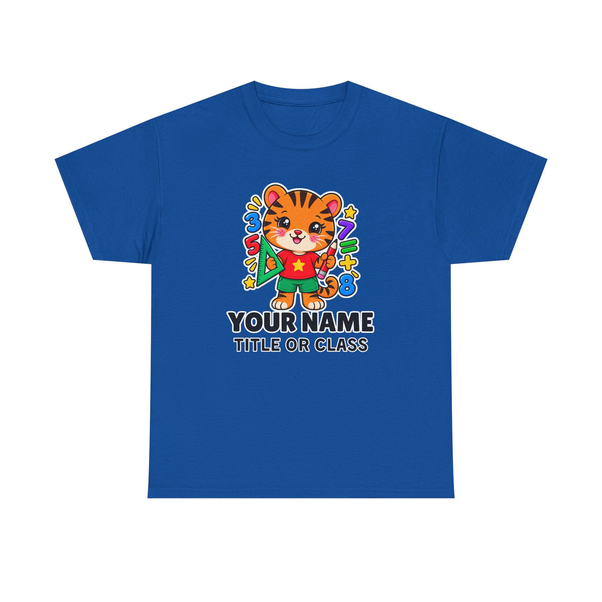 Personalized Tiger Teacher Shirt – Custom Name & Class