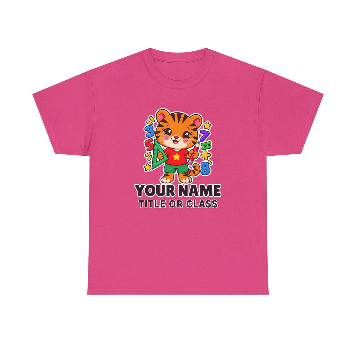 Personalized Tiger Teacher Shirt – Custom Name & Class