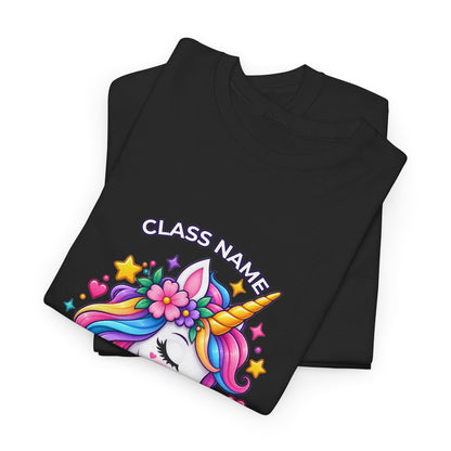 Personalized Unicorn Teacher Shirt – Custom Name & Classroom T-Shirt