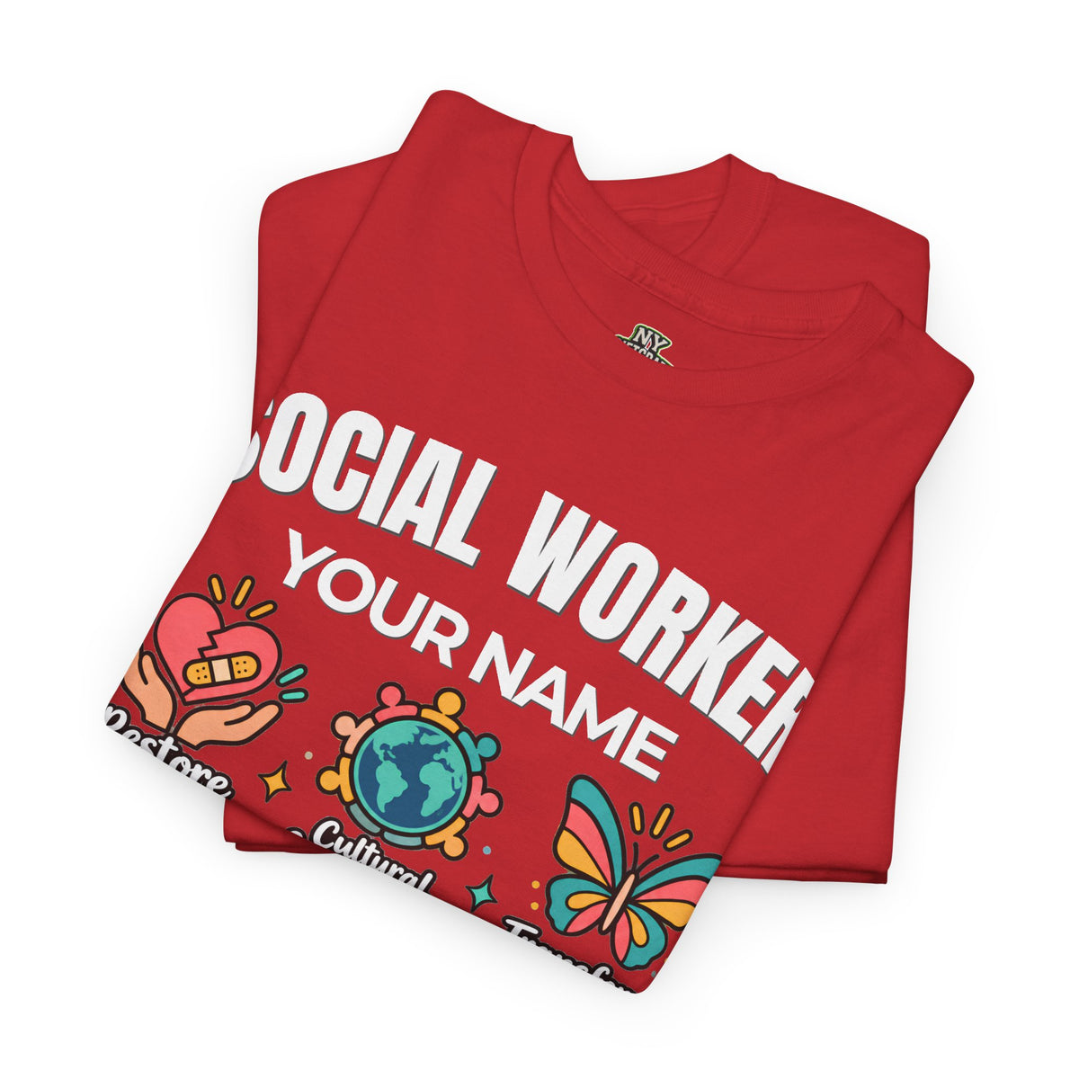 Personalized Social Worker T-Shirt with Custom Name | Social Work Gift