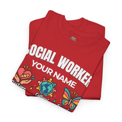 Personalized Social Worker T-Shirt with Custom Name | Social Work Gift