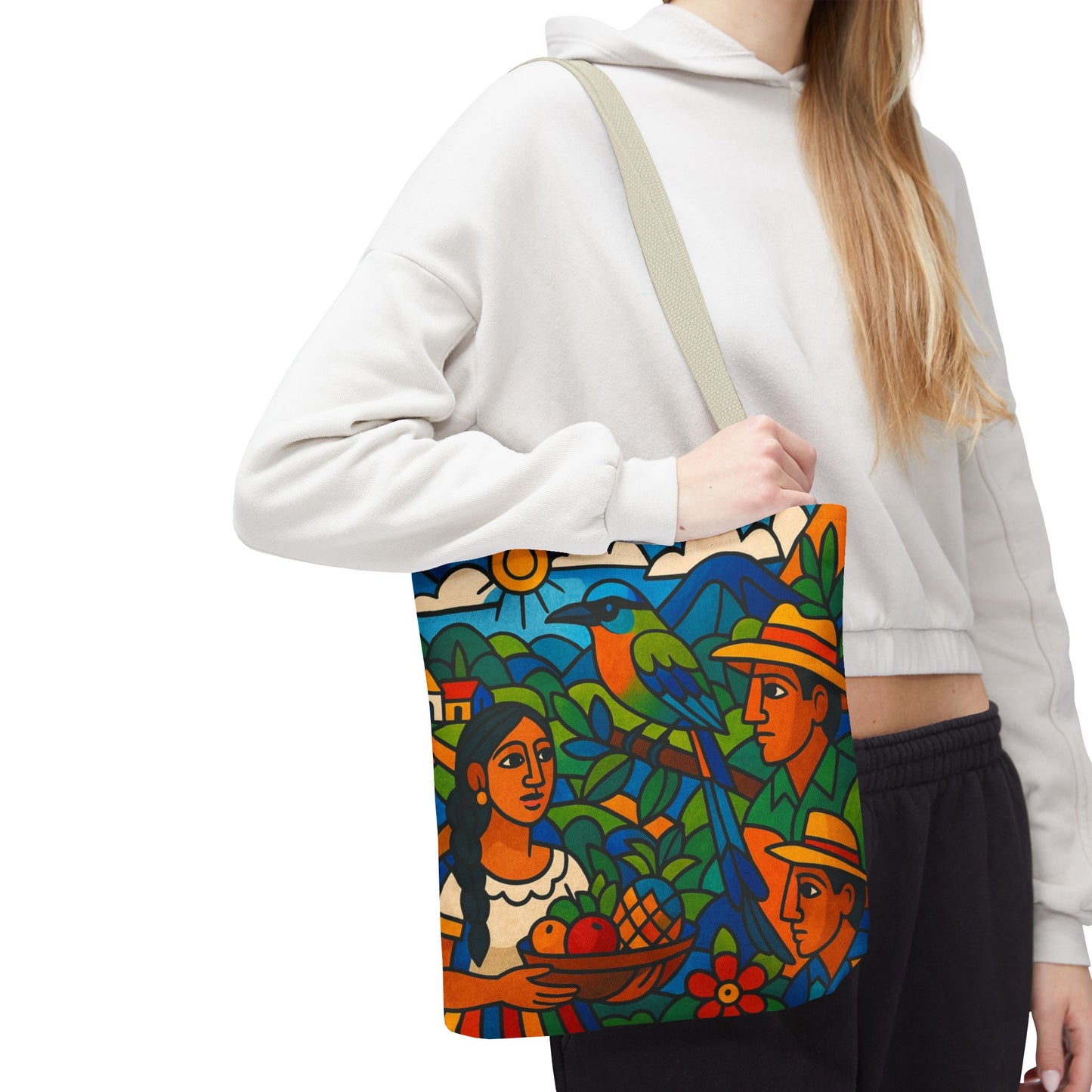 Torogoz Vibrant Art Tote Bag - Perfect Gift for Art and Nature Lovers