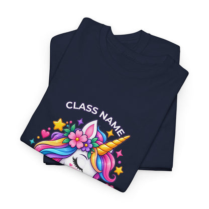 Personalized Unicorn Teacher Shirt – Custom Name & Classroom T-Shirt