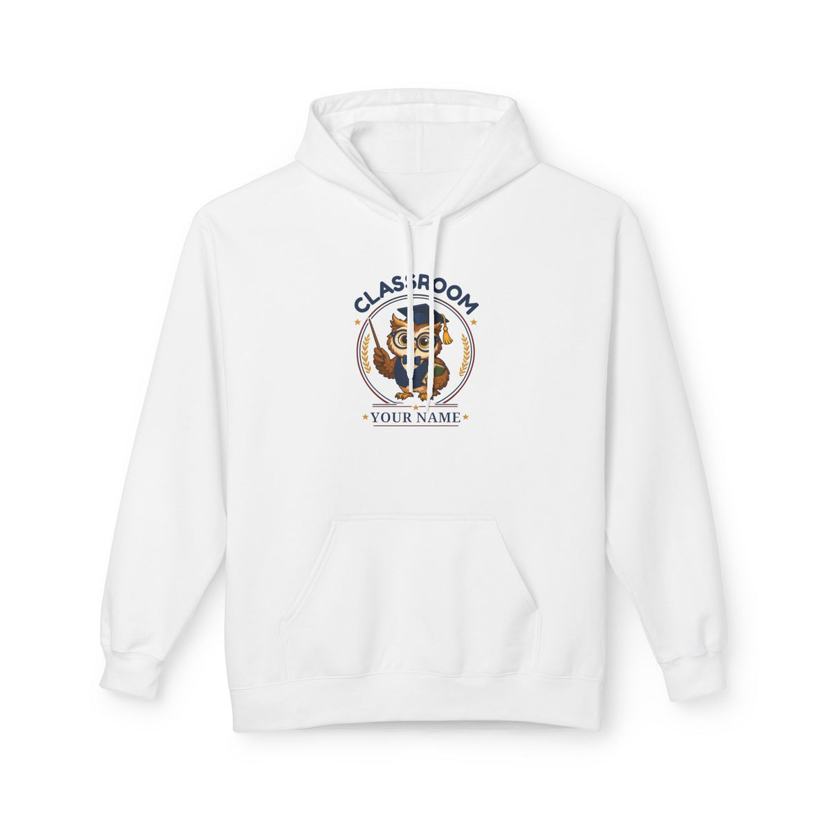 Personalized Teacher Owl Hoodie – Custom Name & Classroom Sweatshirt