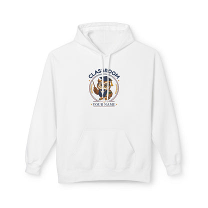 Personalized Teacher Owl Hoodie – Custom Name & Classroom Sweatshirt