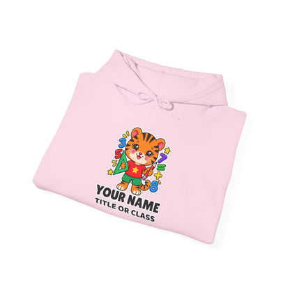 Personalized Teacher Hoodie with Name & Title | Tiger Classroom Sweatshirt