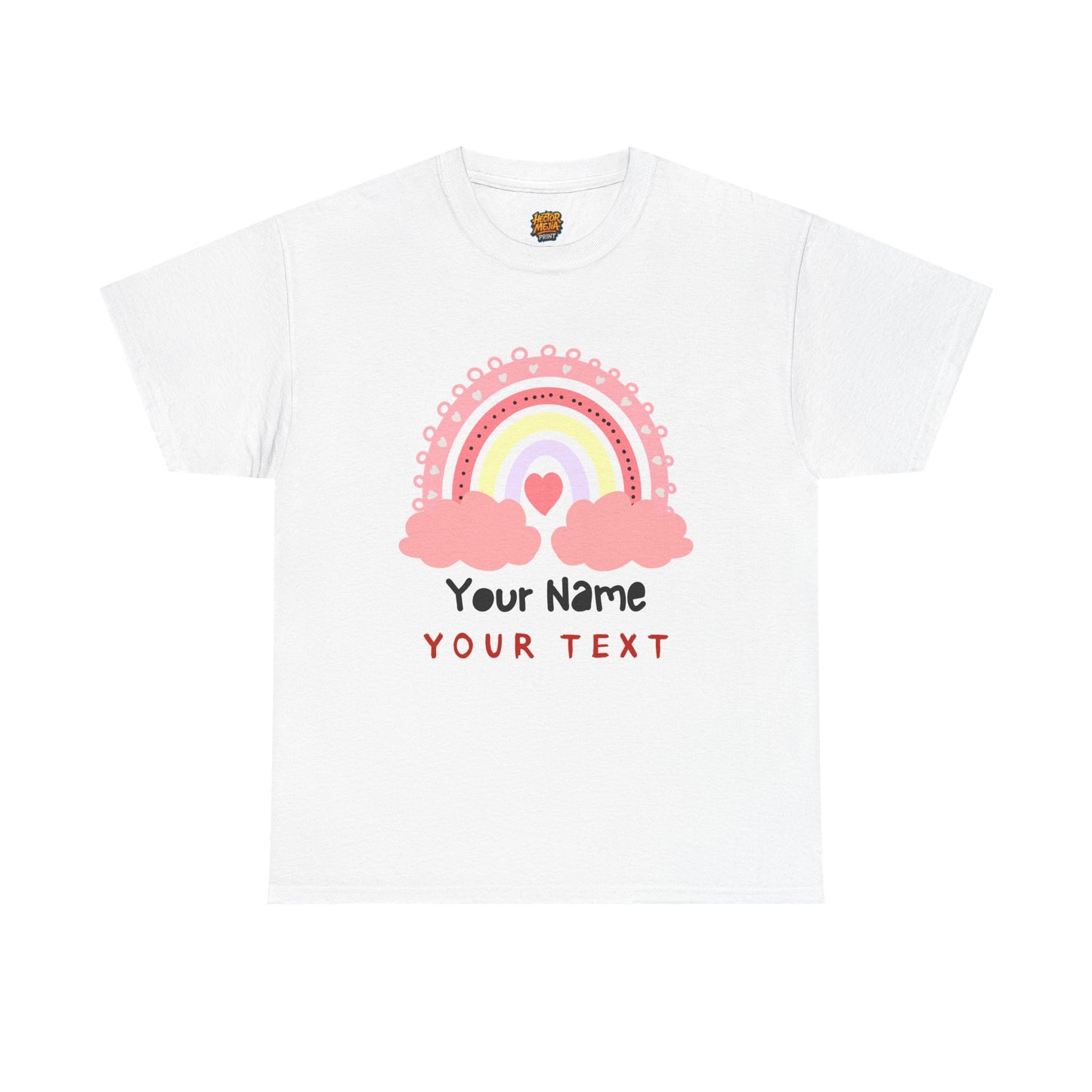 Rainbow Cotton Tee - Personalized Custom T-Shirt for Teachers