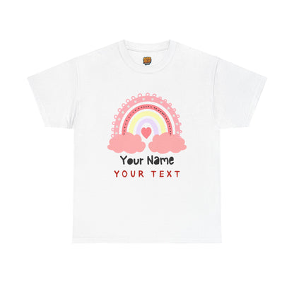 Rainbow Cotton Tee - Personalized Custom T-Shirt for Teachers