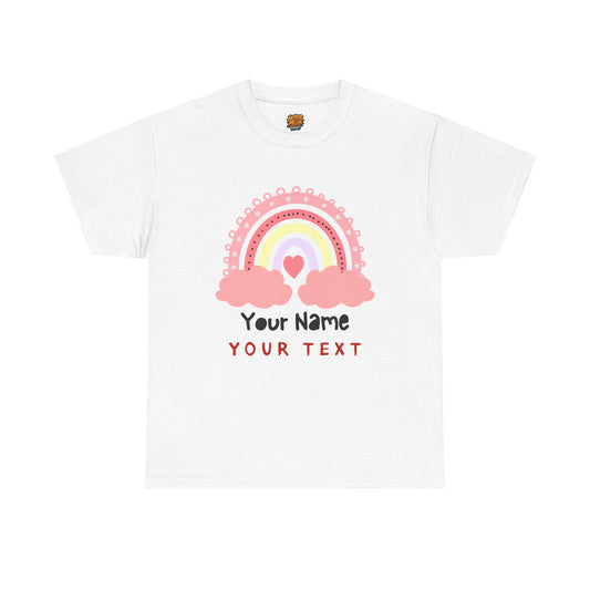 Rainbow Cotton Tee - Personalized Custom T-Shirt for Teachers