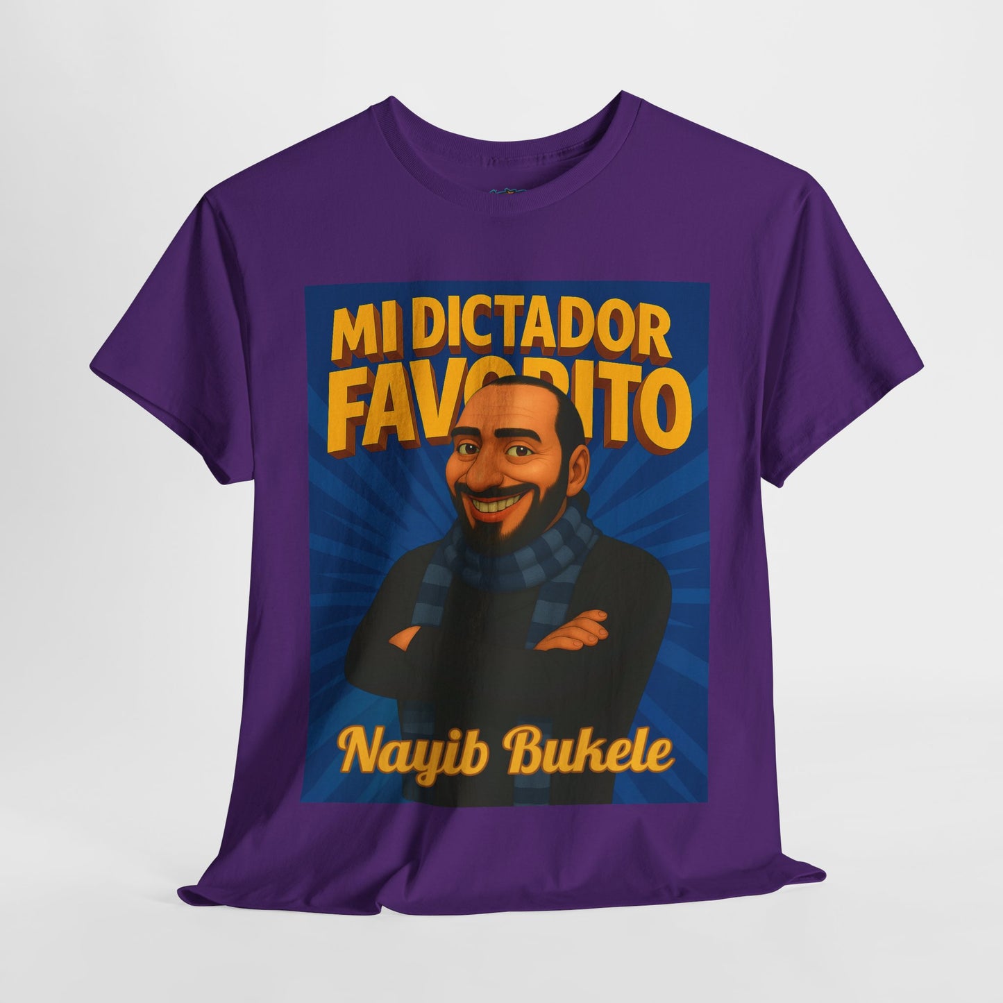 Unisex Heavy Cotton Tee Nayib Bukele 'Mi Dictador Favorito' Design | Funny Political Tee