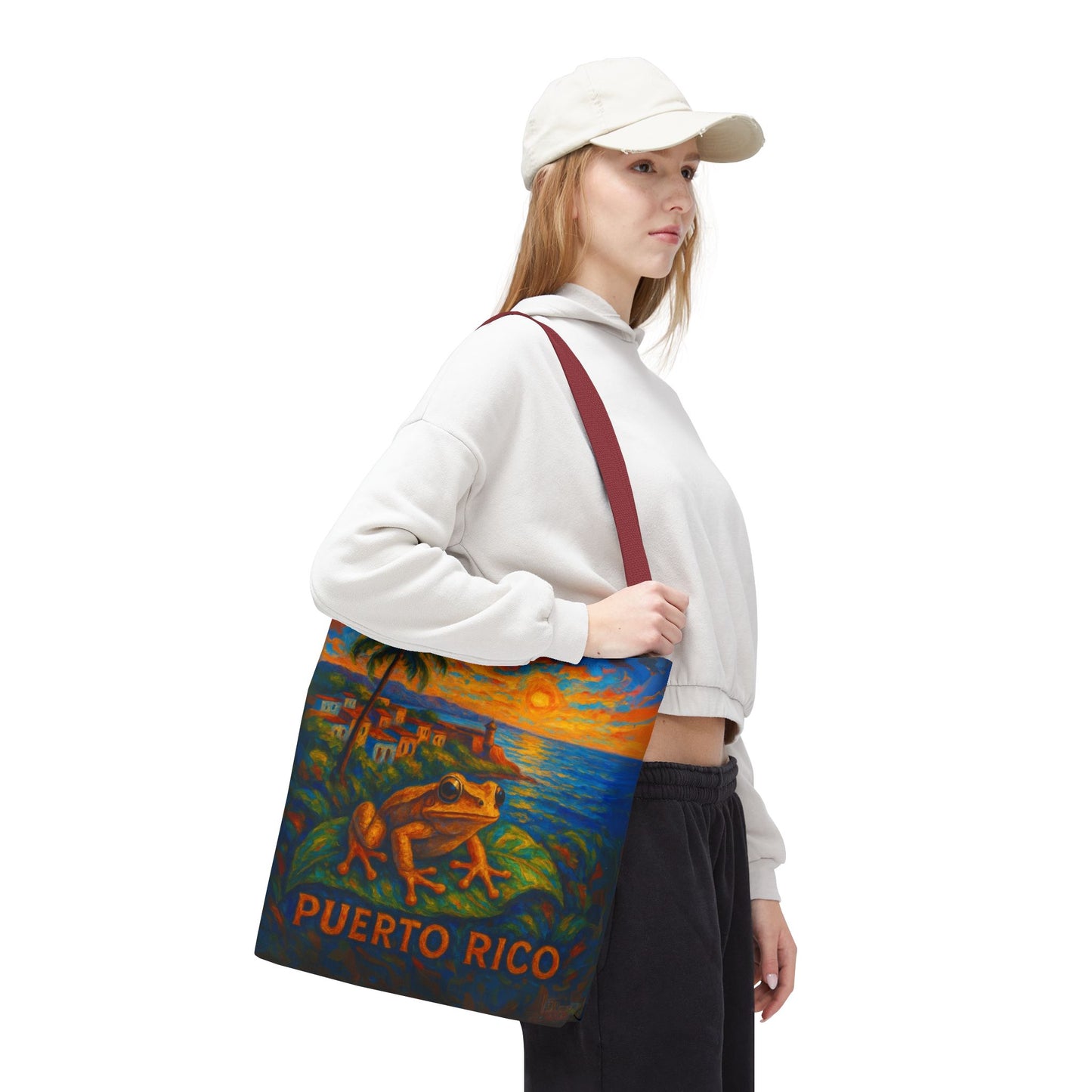Vibrant Puerto Rico Tote Bag, Tropical Beach Bag, Eco-Friendly Shopping Tote, Summer Adventure Bag, Travel Essentials, Gift for Her