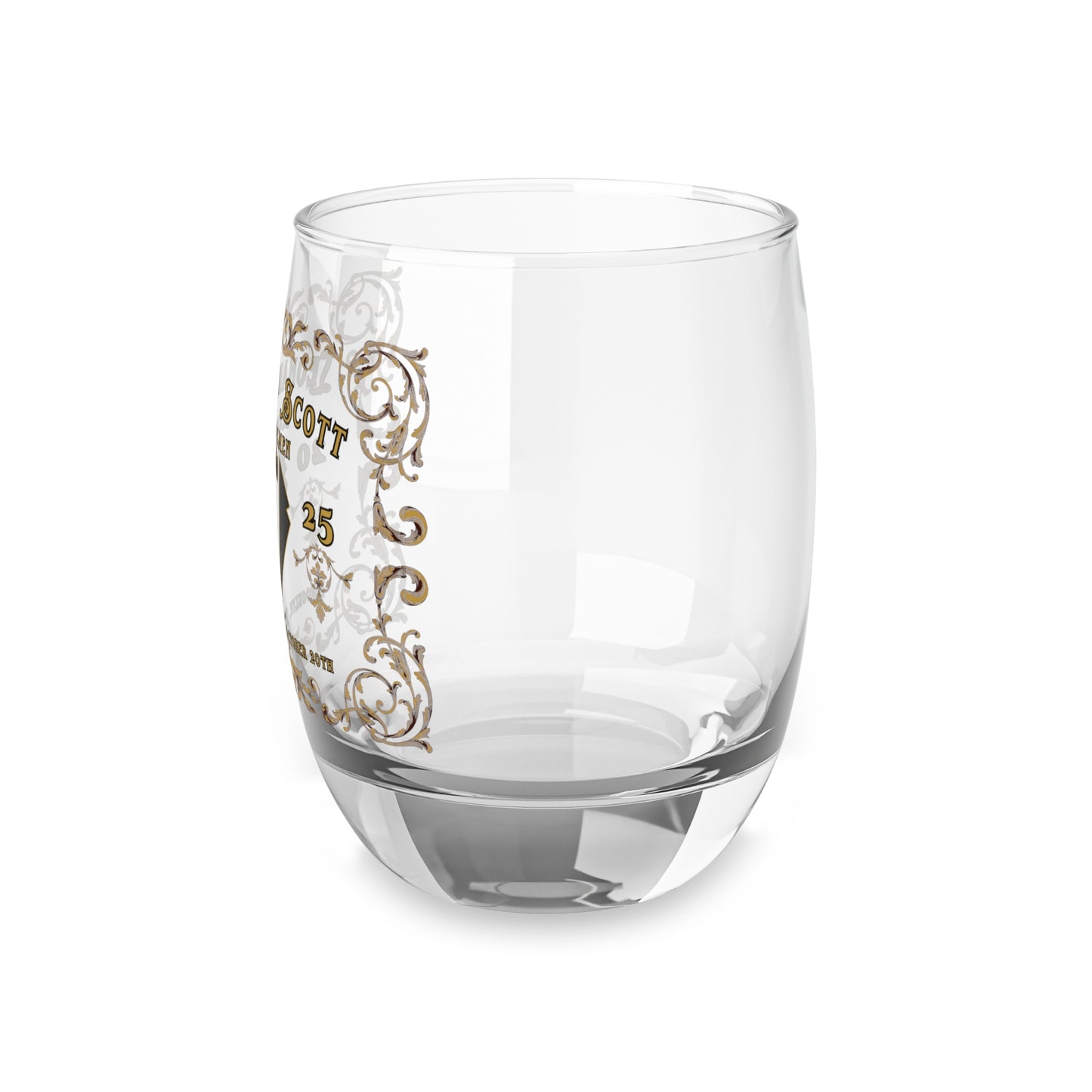 Elegant Customizable Whiskey glass for the Groomsman