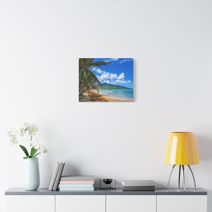 PR Beach Canvas Print — Matte Stretched Wall Art