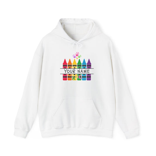 Personalized Crayon Unisex Hoodie