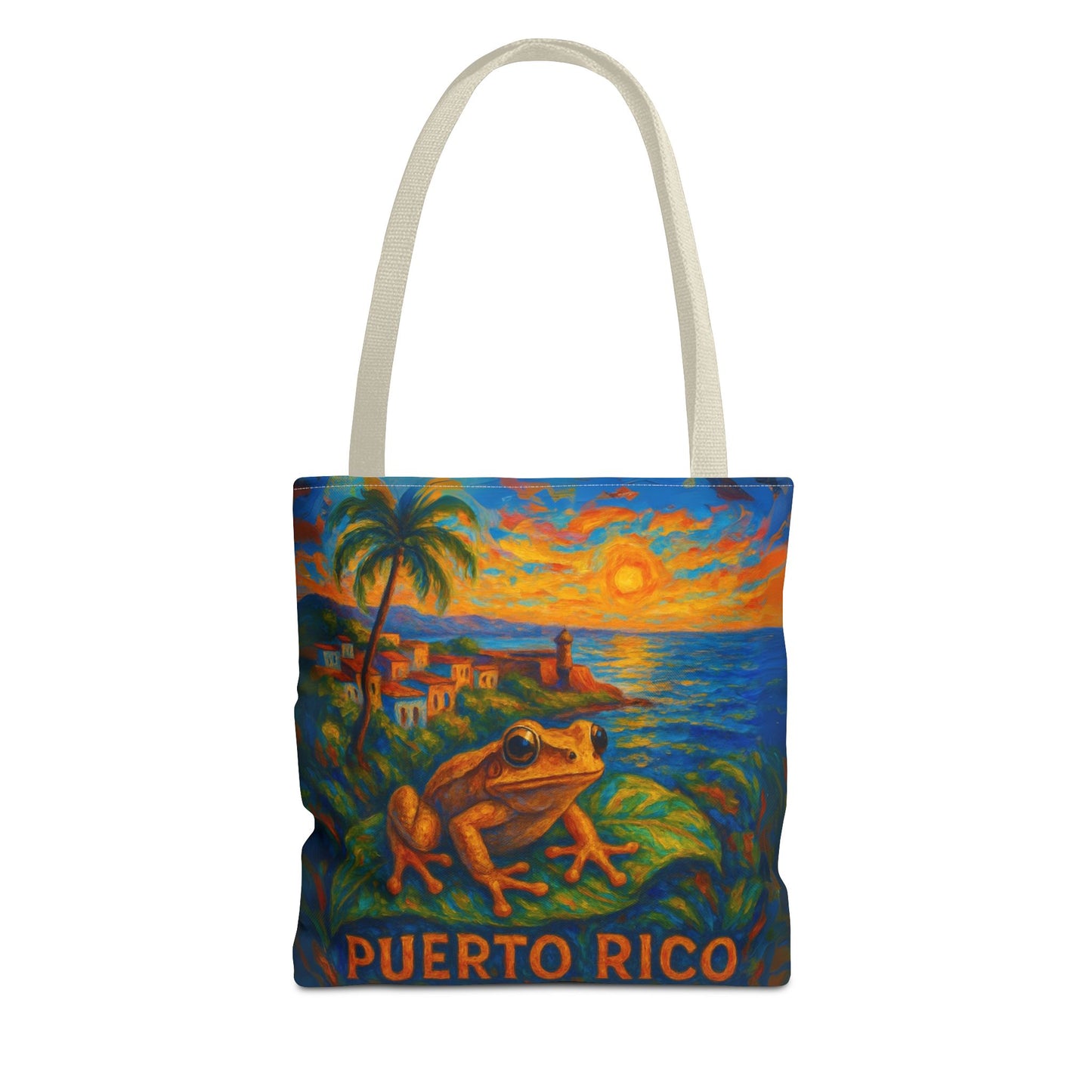 Vibrant Puerto Rico Tote Bag, Tropical Beach Bag, Eco-Friendly Shopping Tote, Summer Adventure Bag, Travel Essentials, Gift for Her
