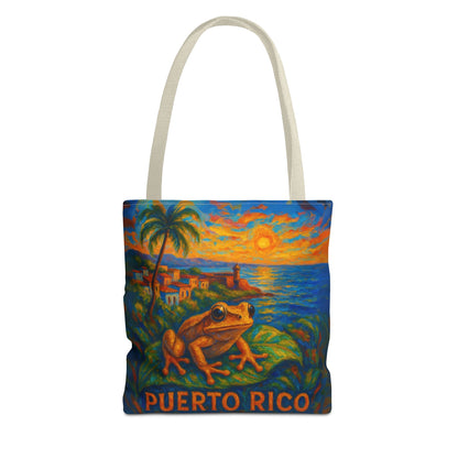Vibrant Puerto Rico Tote Bag, Tropical Beach Bag, Eco-Friendly Shopping Tote, Summer Adventure Bag, Travel Essentials, Gift for Her