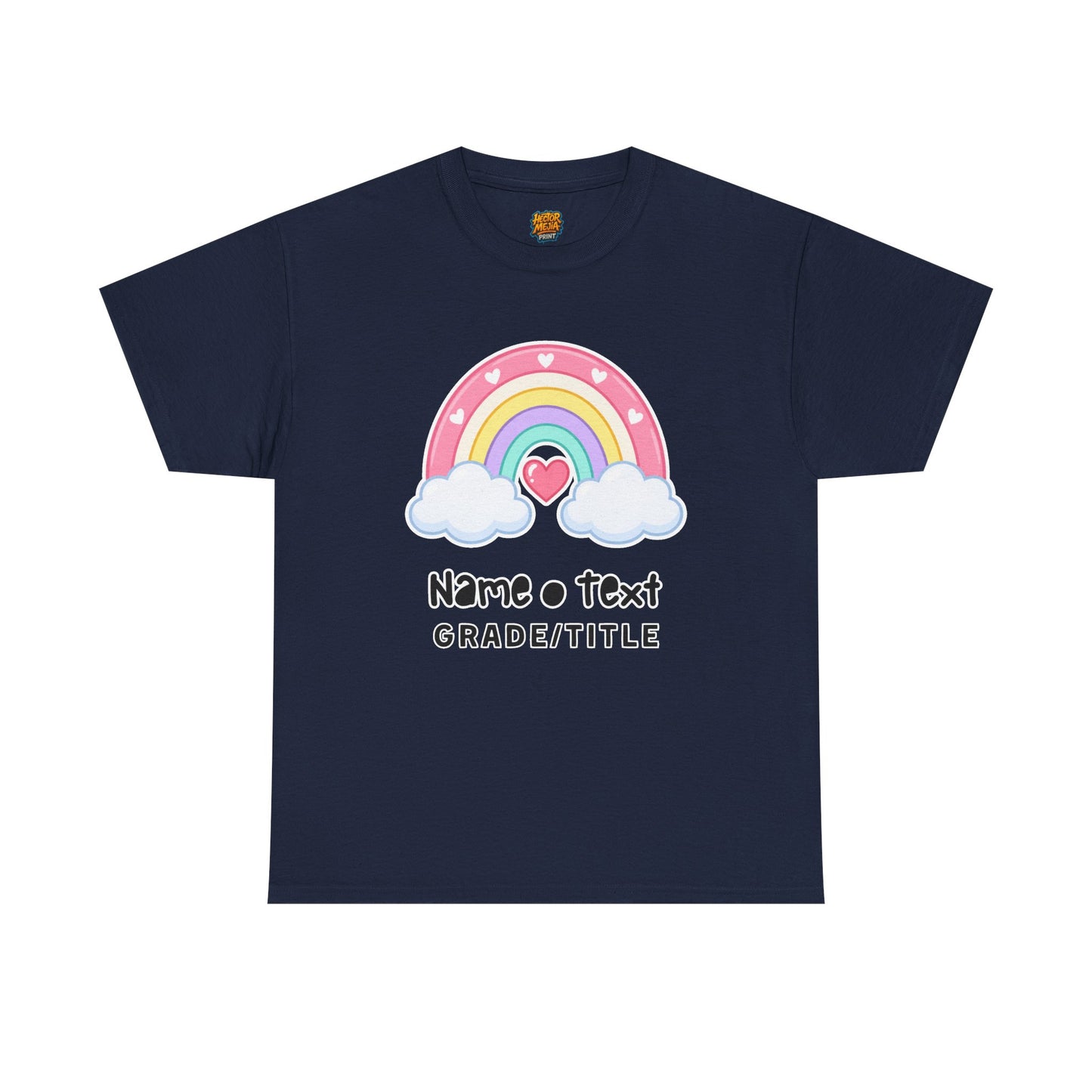 Rainbow Cotton Tee - Personalized Custom T-Shirt for Teachers