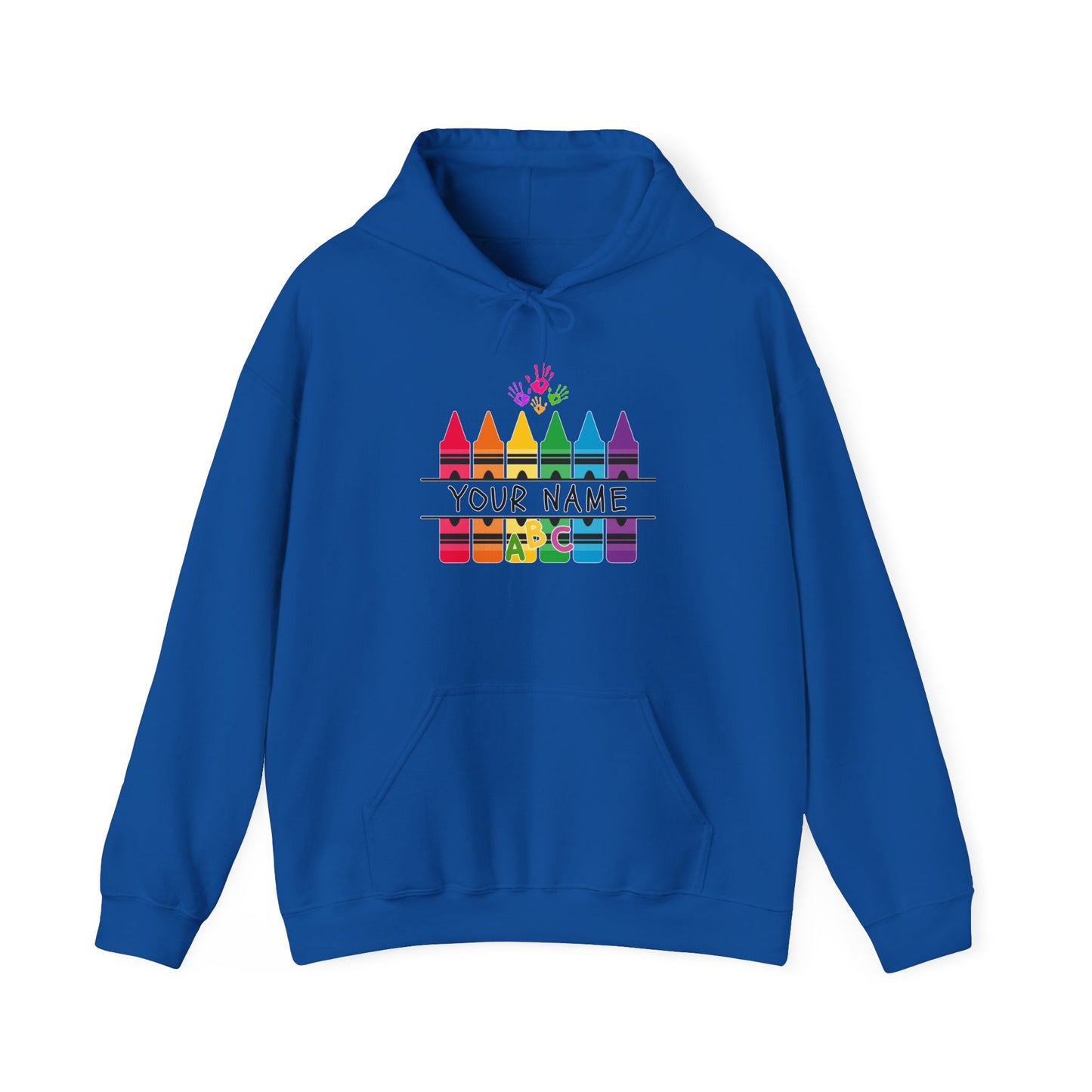 Personalized Crayon Unisex Hoodie