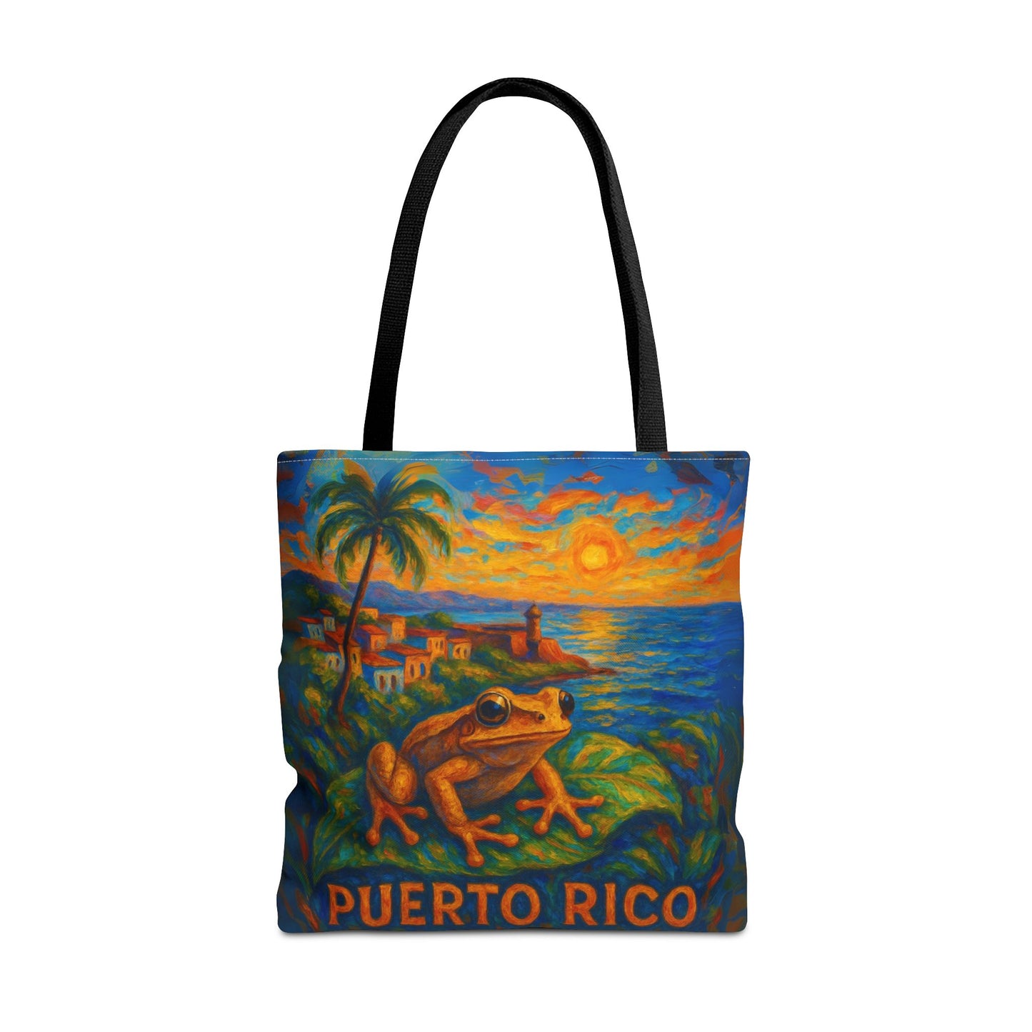 Vibrant Puerto Rico Tote Bag, Tropical Beach Bag, Eco-Friendly Shopping Tote, Summer Adventure Bag, Travel Essentials, Gift for Her
