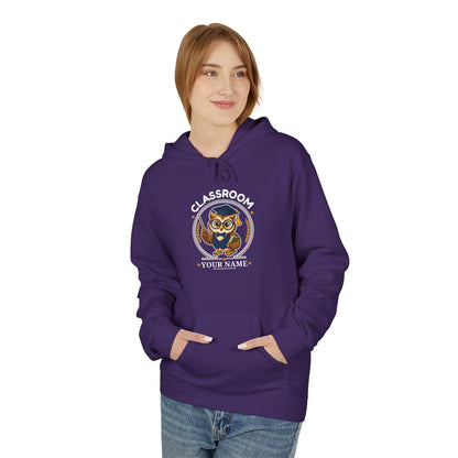 Personalized Teacher Owl Hoodie – Custom Name & Classroom Sweatshirt