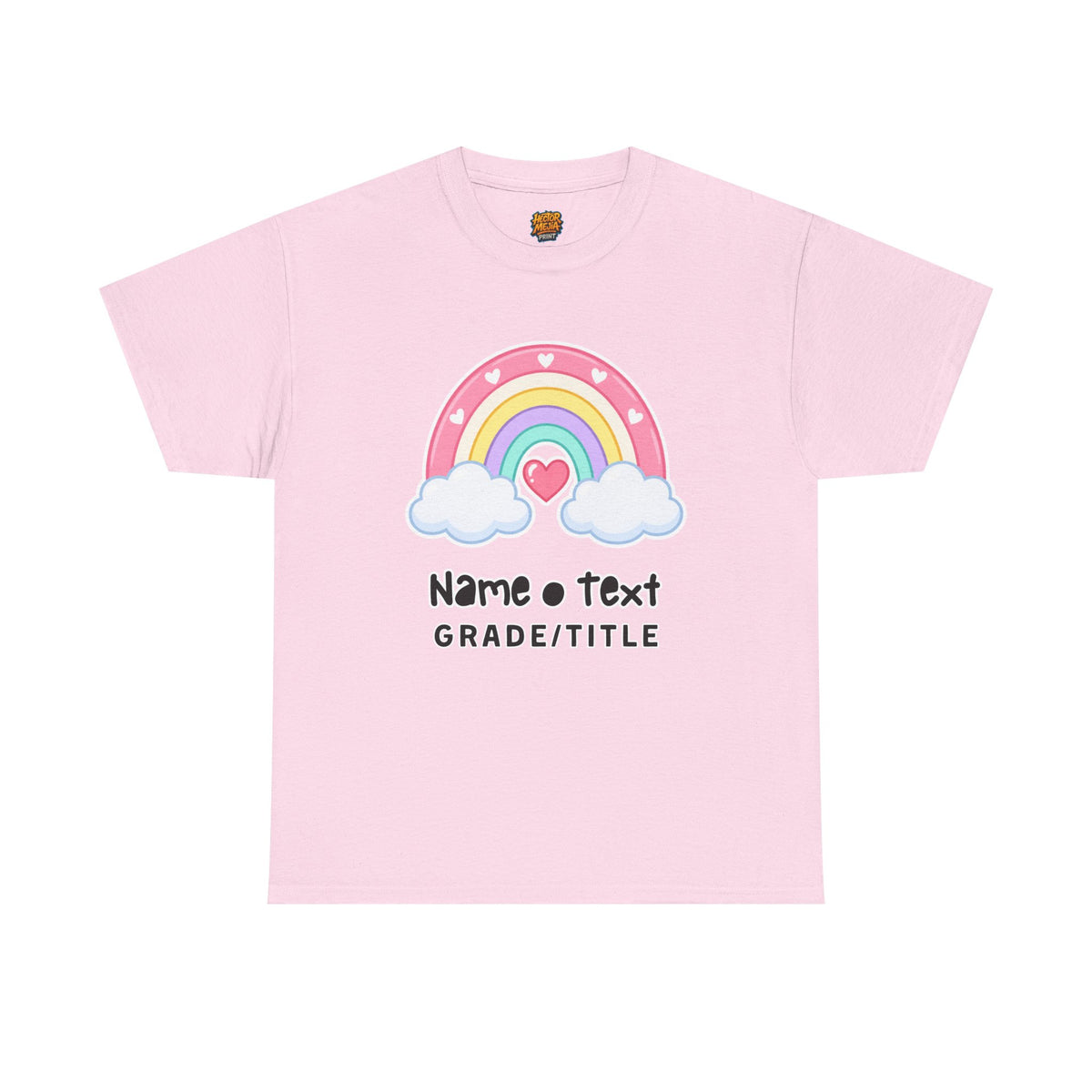 Rainbow Cotton Tee - Personalized Custom T-Shirt for Teachers