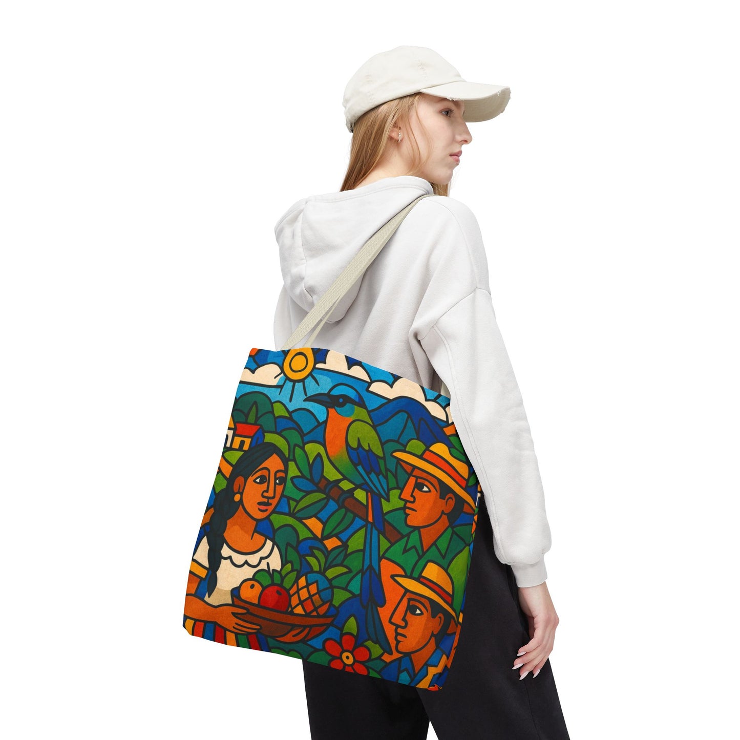 Torogoz Vibrant Art Tote Bag - Perfect Gift for Art and Nature Lovers