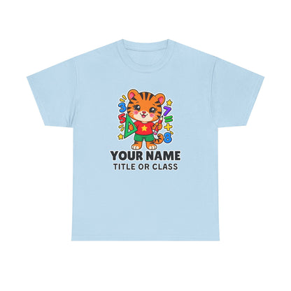Personalized Tiger Teacher Shirt – Custom Name & Class