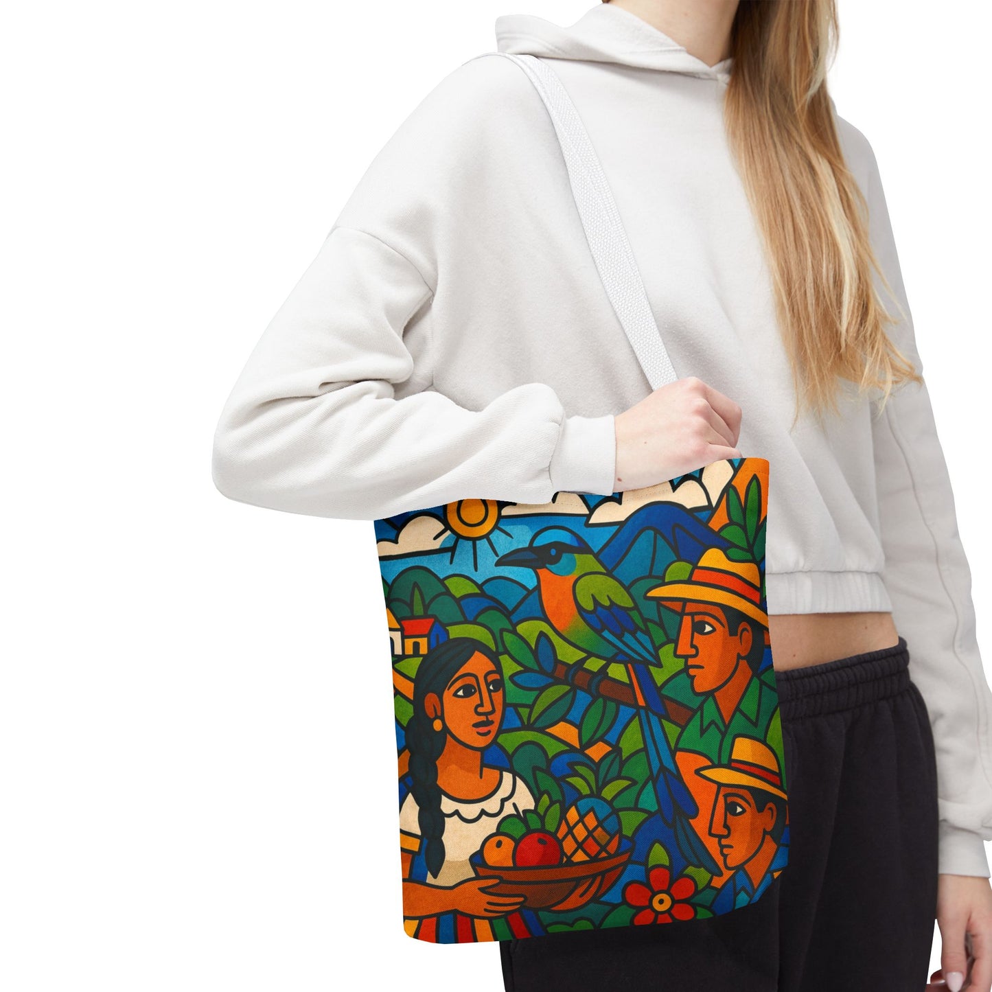 Torogoz Vibrant Art Tote Bag - Perfect Gift for Art and Nature Lovers