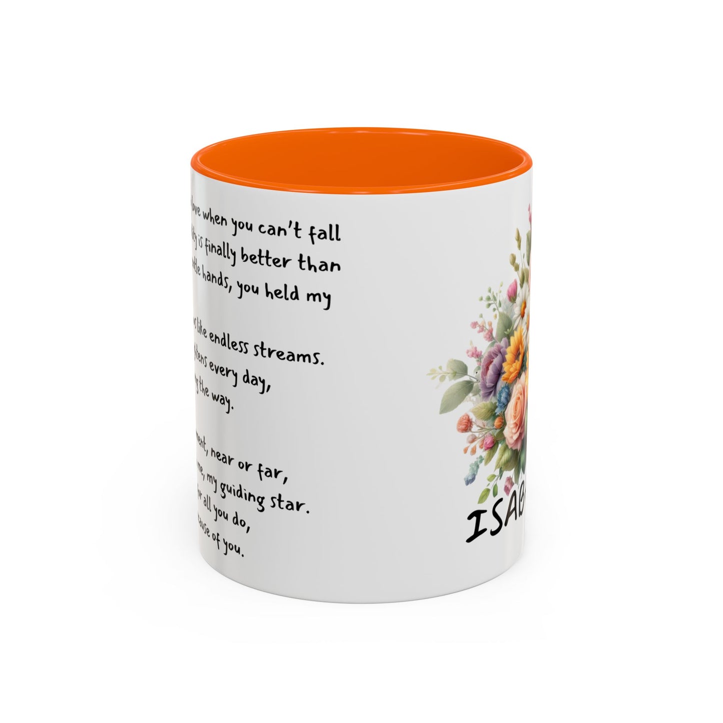 Floral Ceramic Mug - Customizable Mug - Perfect Gift for Friends & Family, Motivational Coffee Mug