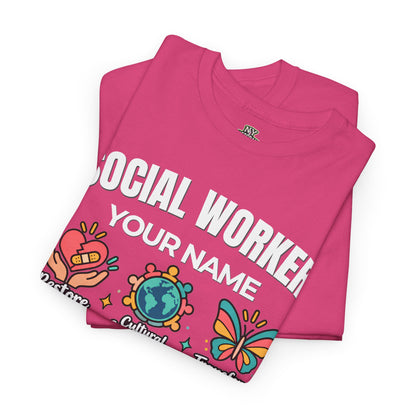 Personalized Social Worker T-Shirt with Custom Name | Social Work Gift