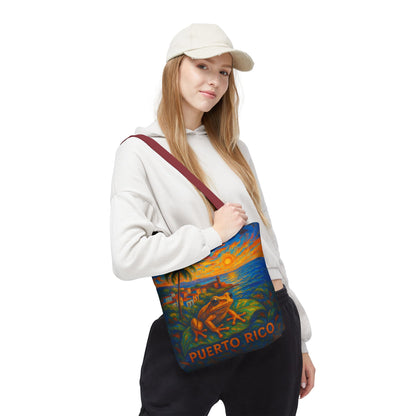 Vibrant Puerto Rico Tote Bag, Tropical Beach Bag, Eco-Friendly Shopping Tote, Summer Adventure Bag, Travel Essentials, Gift for Her