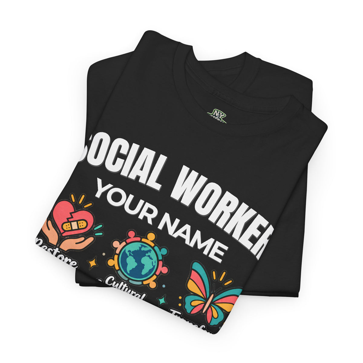 Personalized Social Worker T-Shirt with Custom Name | Social Work Gift