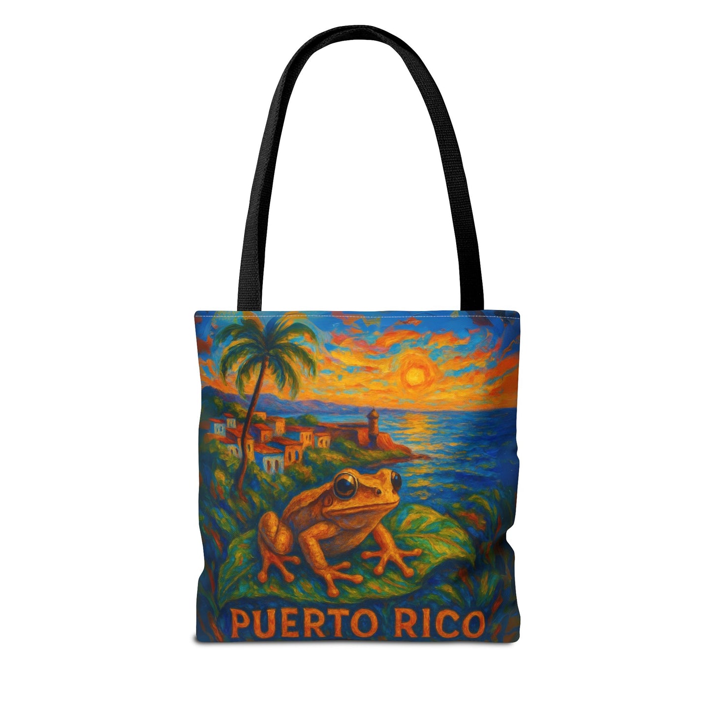 Vibrant Puerto Rico Tote Bag, Tropical Beach Bag, Eco-Friendly Shopping Tote, Summer Adventure Bag, Travel Essentials, Gift for Her