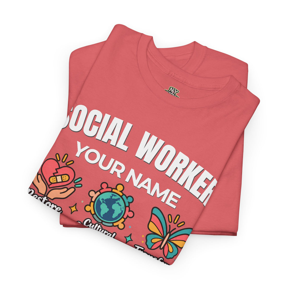 Personalized Social Worker T-Shirt with Custom Name | Social Work Gift