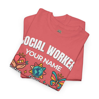 Personalized Social Worker T-Shirt with Custom Name | Social Work Gift