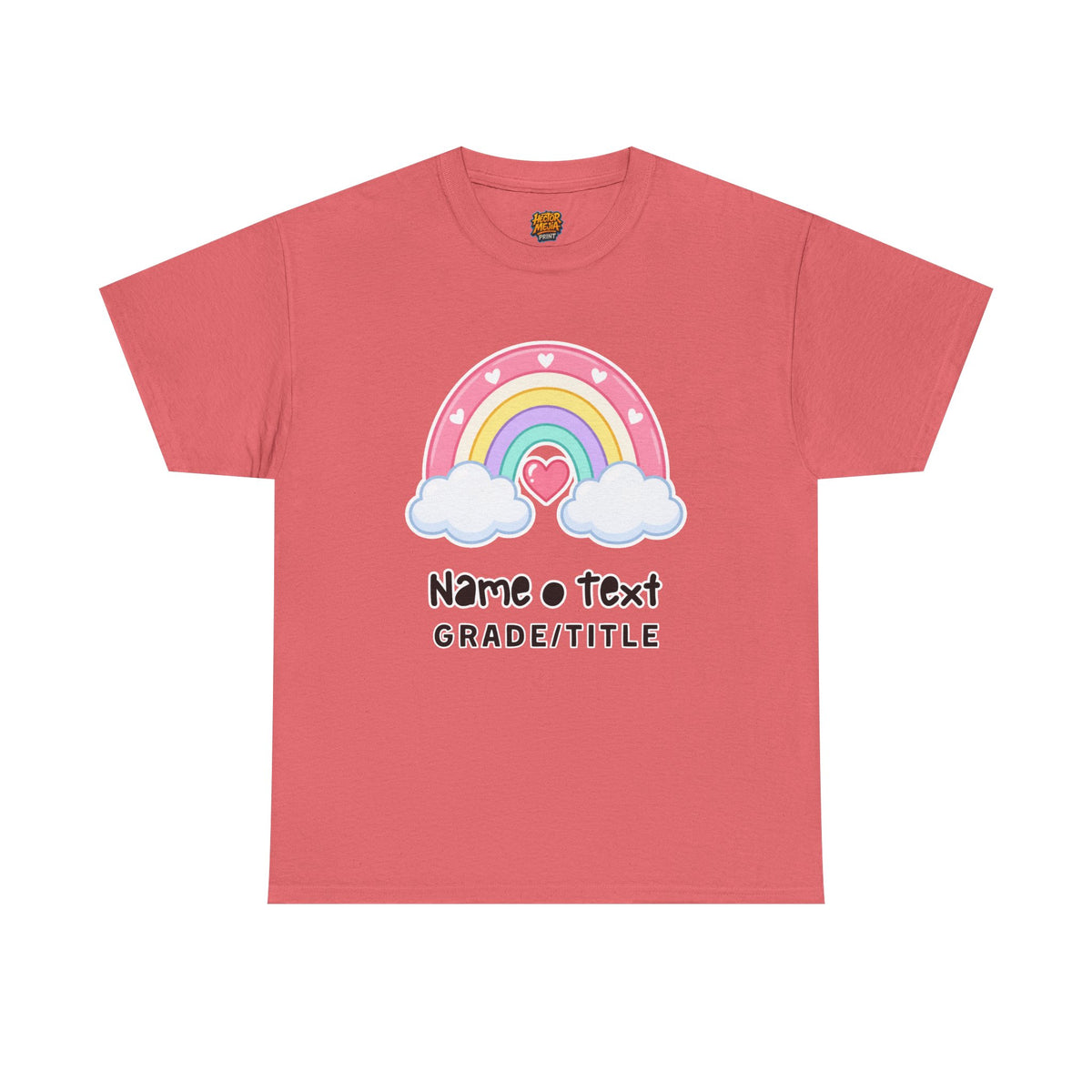 Rainbow Cotton Tee - Personalized Custom T-Shirt for Teachers