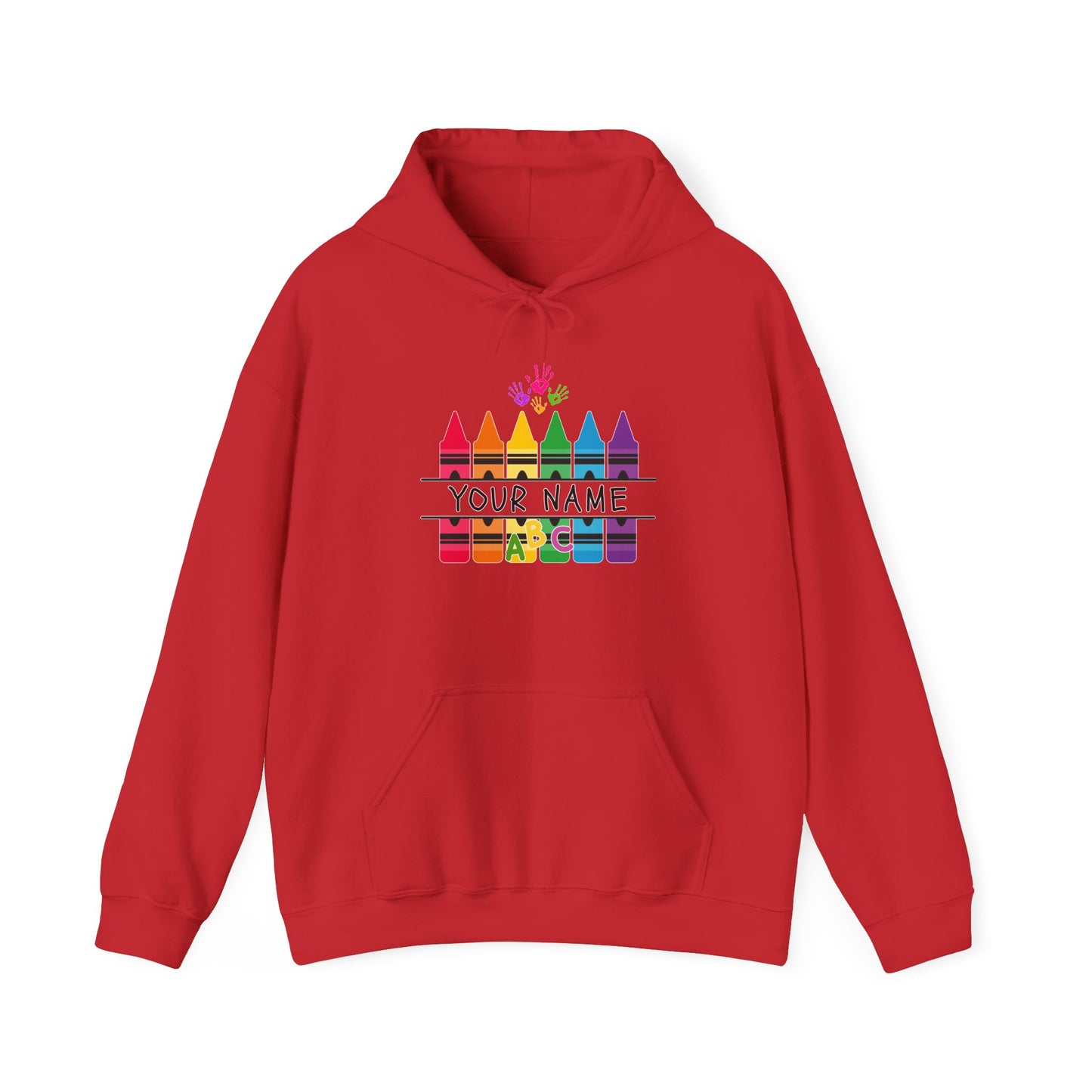 Personalized Crayon Unisex Hoodie