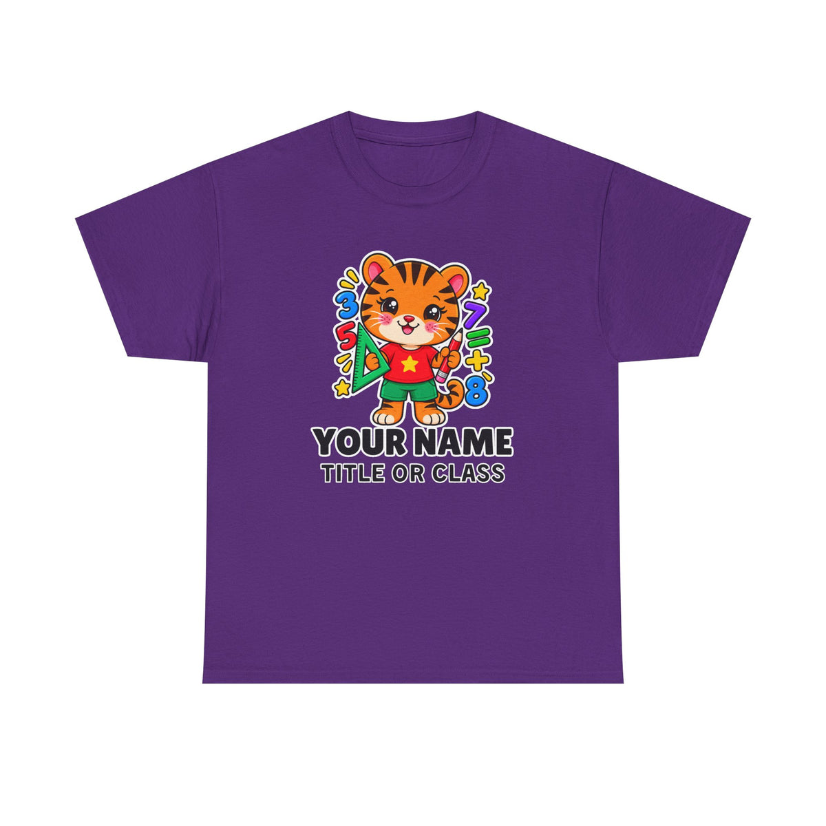 Personalized Tiger Teacher Shirt – Custom Name & Class